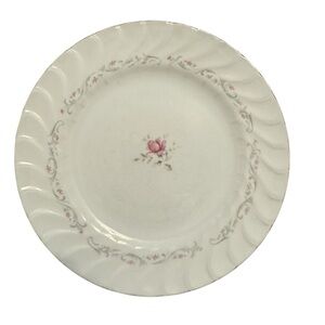 Royal Swirl Fine China‎ Of Japan Pink Rose Dinner Plate